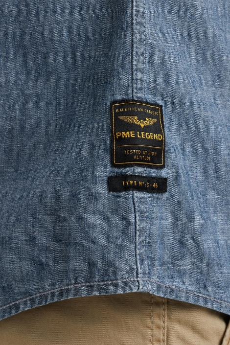 PME legend short sleeve shirt indigo chambray